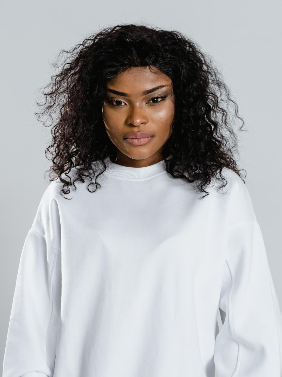 White cheap basic sweatshirt